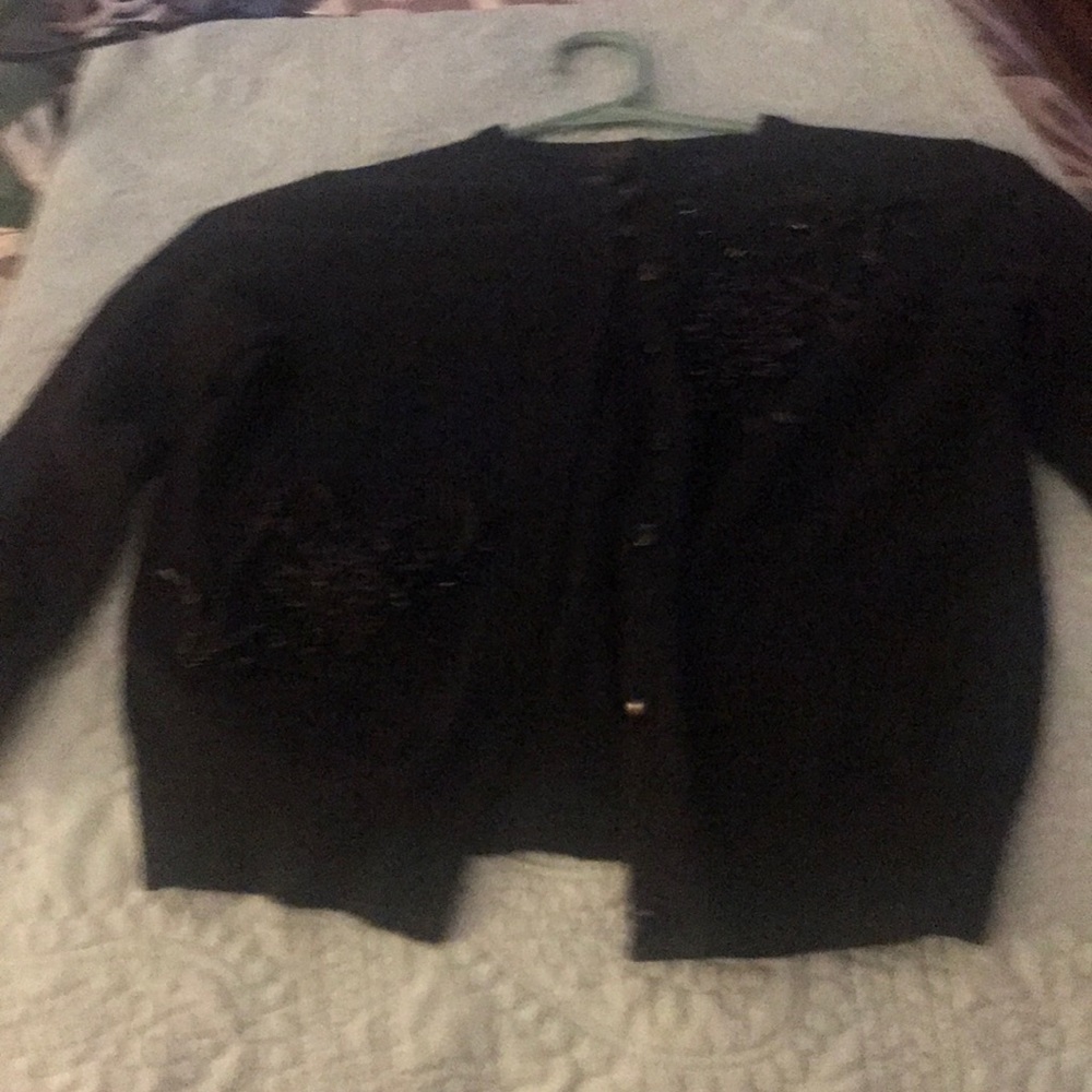 The limited embellished black dress cardigan